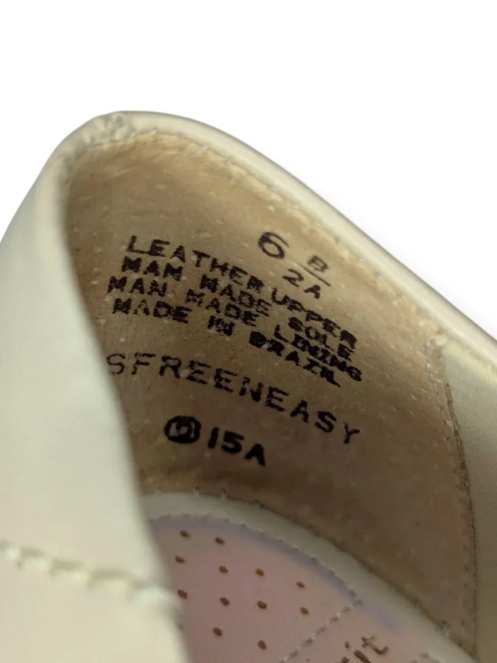Easy Spirit ES Free N Easy Ivory Leather Lace-Up Womens Shoe Size 6B